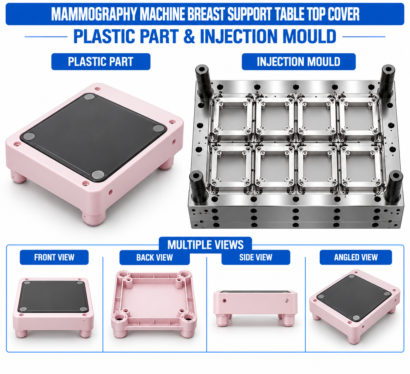 Mammography Machine Plastic Breast Support Table Top Cover Mould and Moulding Service